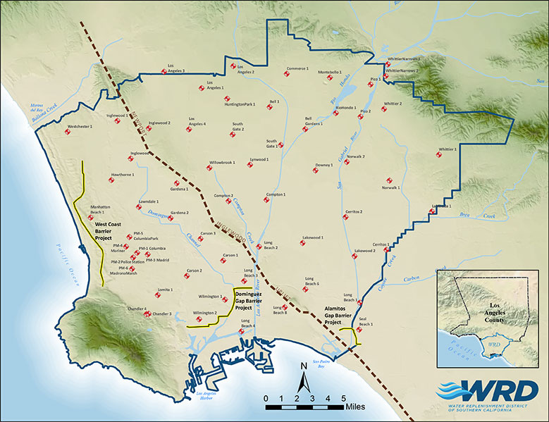 Map of the WRD Monitoring Well Network